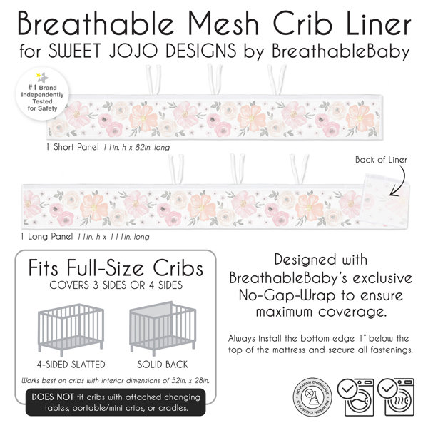 Breathable mesh crib liner cheap walmart